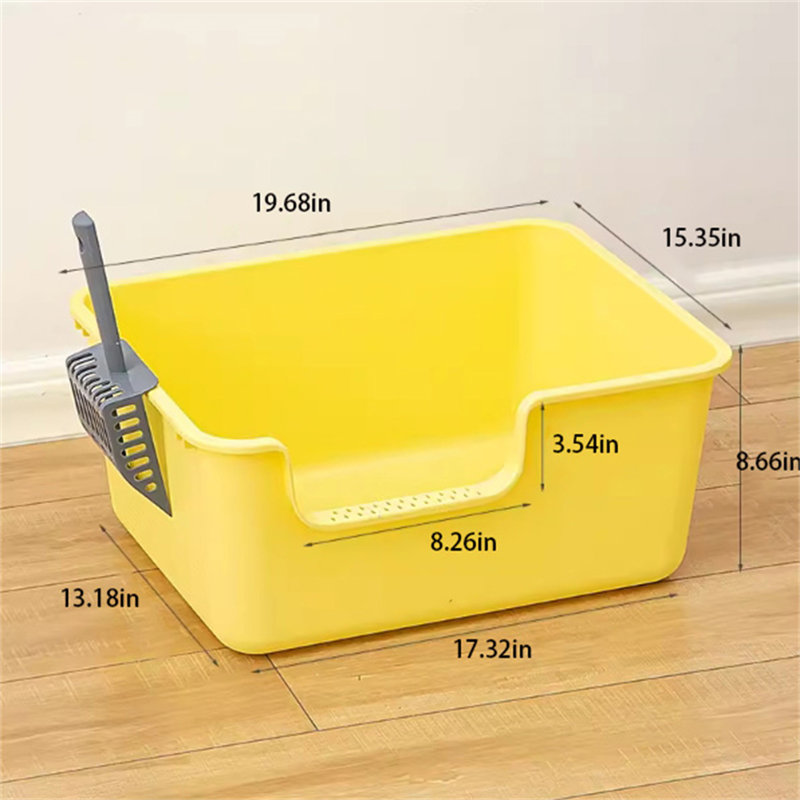 Bassin pour litière en PP, Jaune