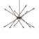 12 - Light Dimmable Sputnik Modern Linear Chandelier