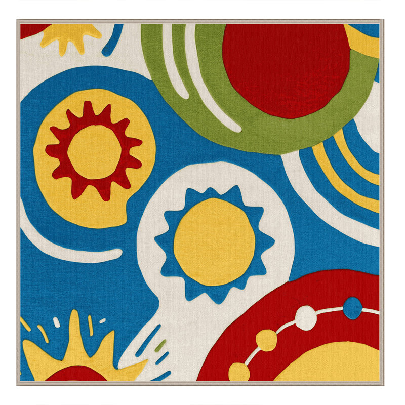 Spunky Spin Rug, Square 4'