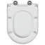 Grey Plastic Standard Adjustable Armrests Toilet Seat Oval-369684999