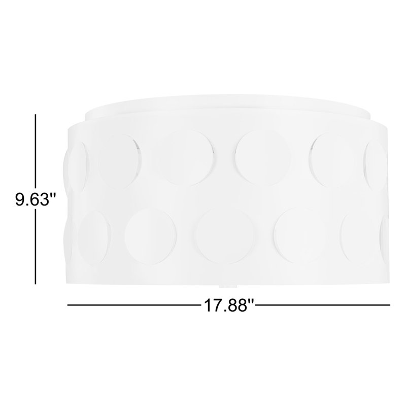Dottie Flush Mount, Matte White