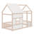 House-Shaped Floor Bed Featuring  LED Lighting and Cozy Design-1021710776