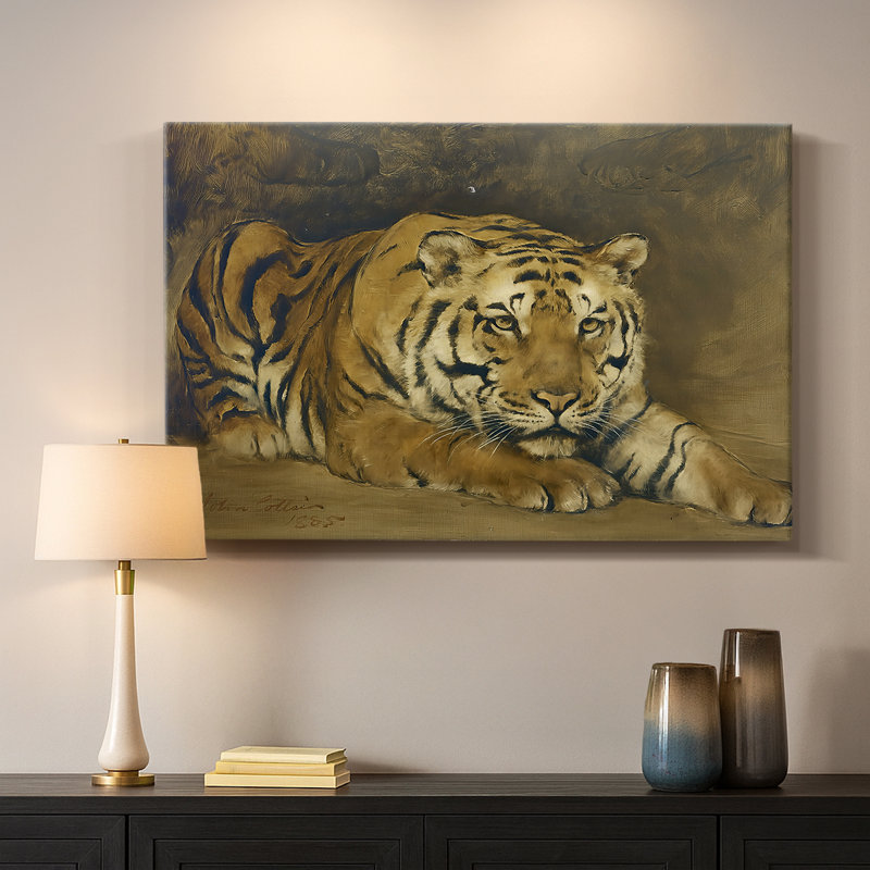 A Tiger-John Collier-Gallery, toile tendue - 1885, 18 x 27