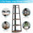 5 Tier Rustic Brown Corner Bookshelf Bookcase Industrial Corner Ladder Shelf Plant Stand-8175363
