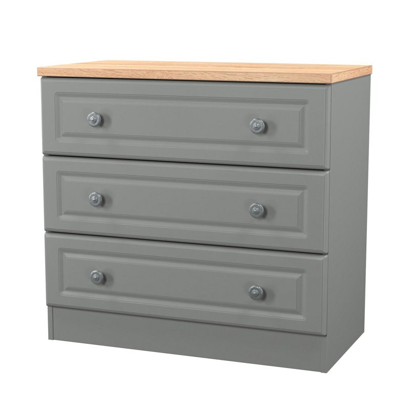 74cm W 3 - Drawer Chest of Drawers, Grey