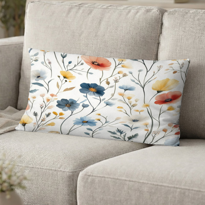 Coussin Floral, H 12 po x l 20 po