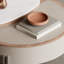 Table basse avec cuir de selle