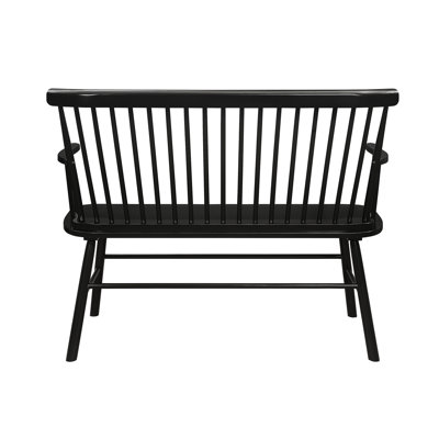 Chaise avec accoudoirs en bois noir Style