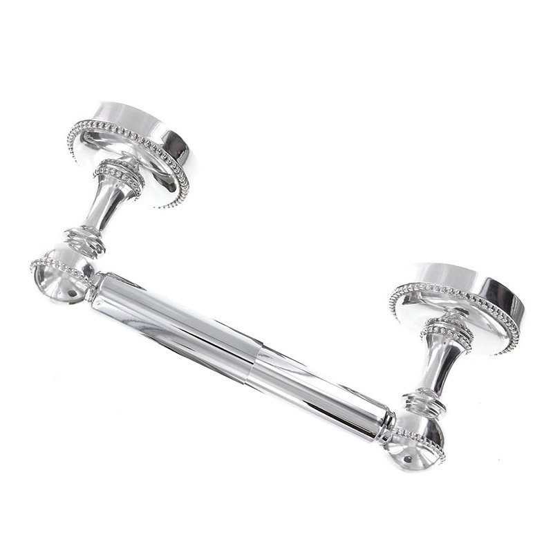 San Michele Wall Mounted Spring Toilet Paper Holder, Polished Silver
