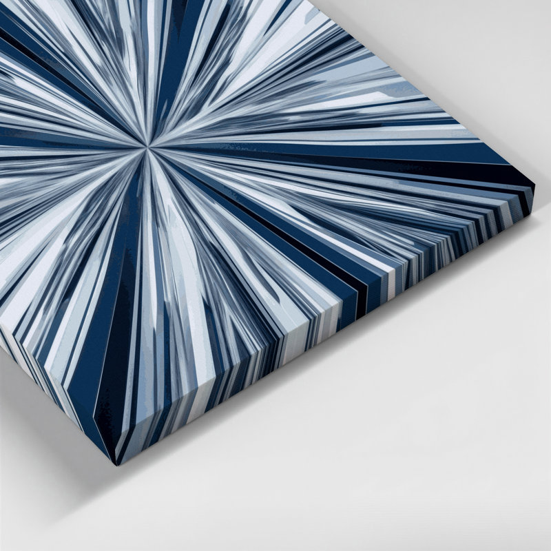 Op Art 51 Grey Canvas Wall Art, 24" H x 36" W