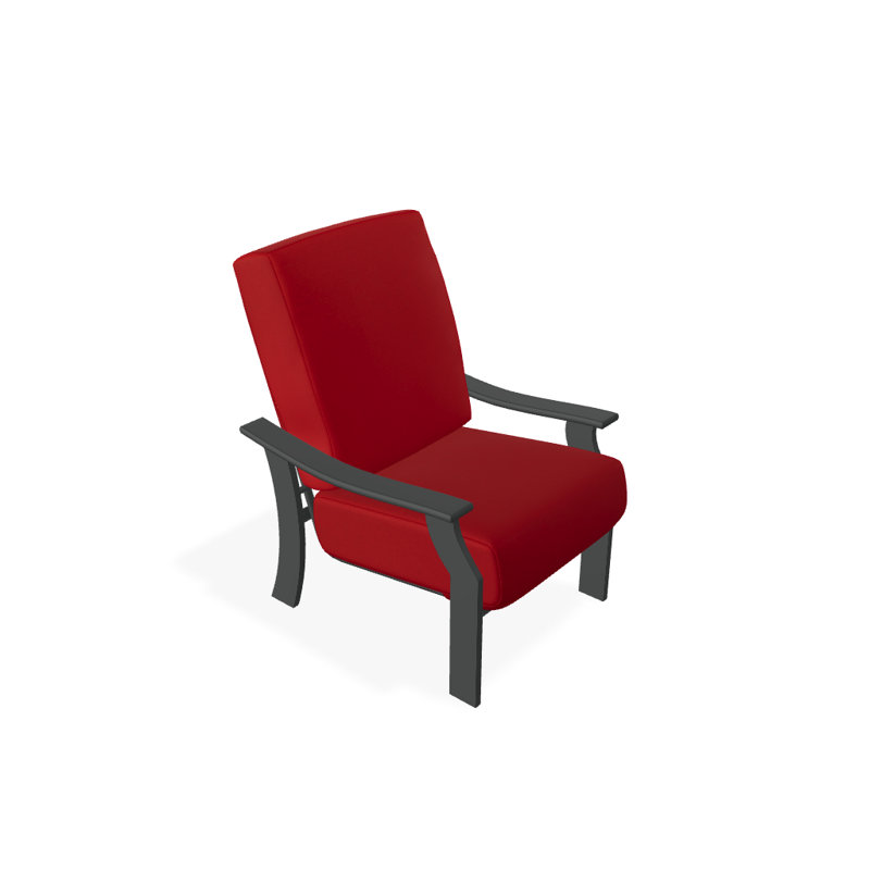 St. Catherine Outdoor Lounge Chair, Red 1A, Textured Graphite