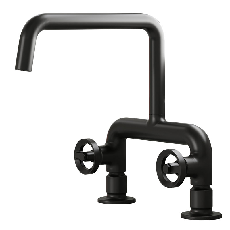 VIBRANTBATH Kitchen Faucet, Matte Black