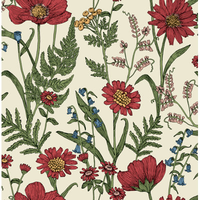 Wild Meadow Botanical Wallpaper