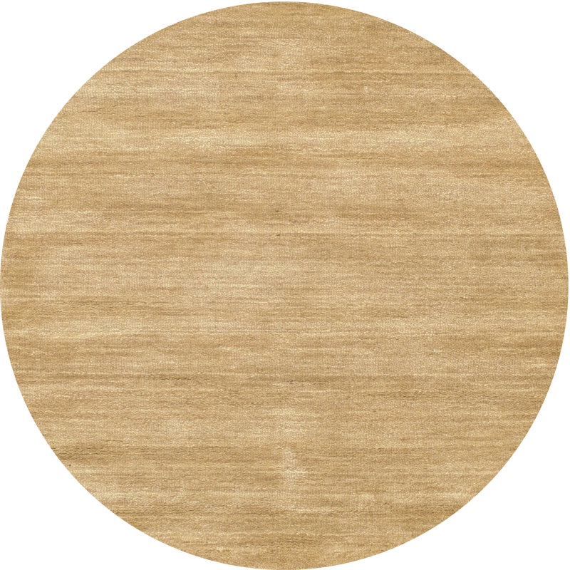 Tapis contemporain brun clair, Rond 3 pi