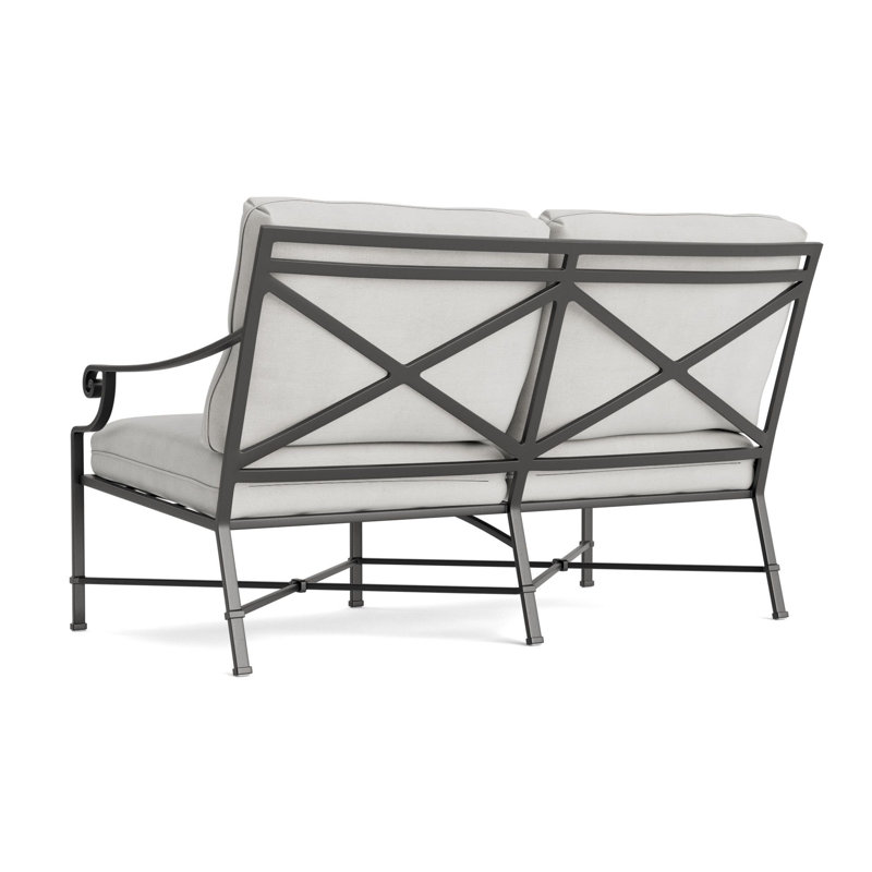 Venetian Outdoor 2 - Seat Loveseat, Textured Pewter, Fusion Dove