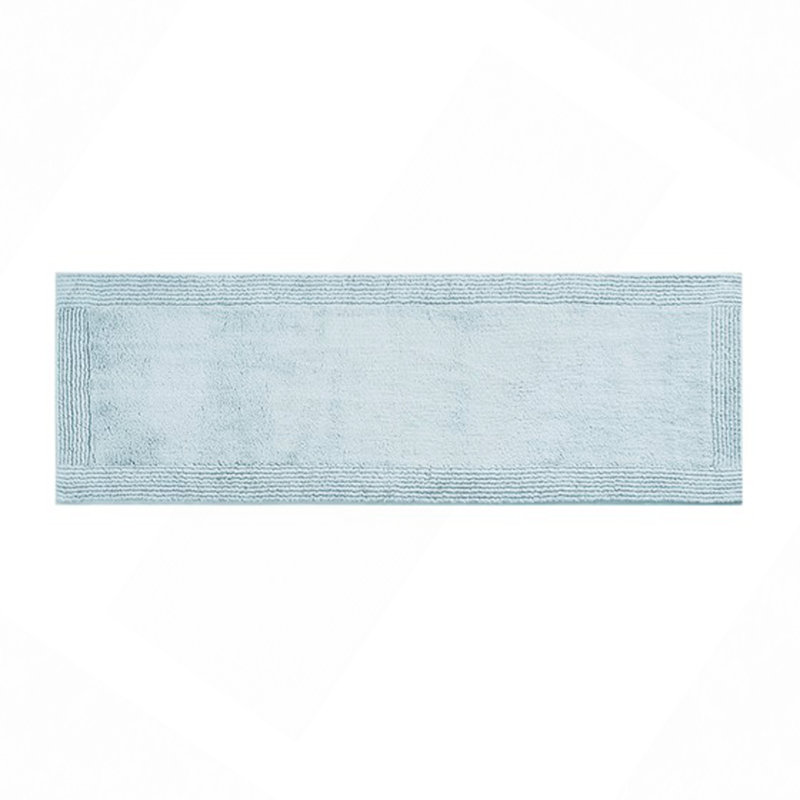 Tapis 100% coton touffeté 3000 g / m² réversible 24 po x 72 po, Turquoise, Simple - L 72 po x l 24 po