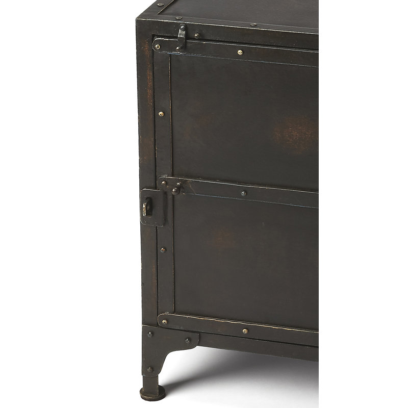  Table de bout industrielle Owen, noire