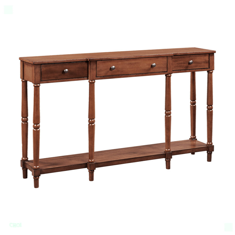 Crisann 61.36'' Console Table, Brown, Brown