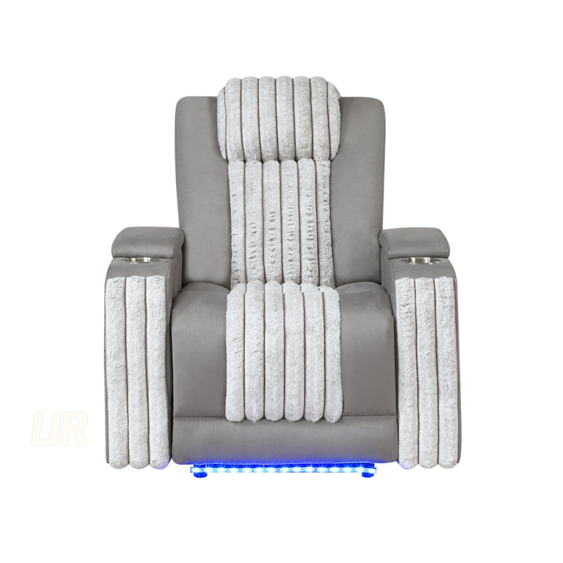 Fauteuil inclinable électrique Duran avec appui-tête électrique et DEL, confort ultime et technologie moderne pour la détente