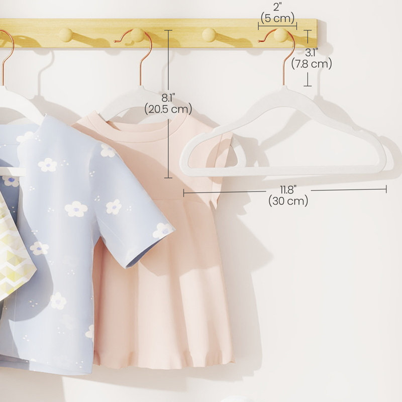 Non-Slip Standard Hanger, White
