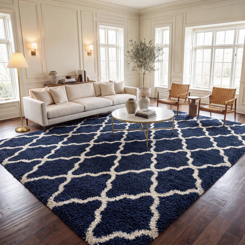 Tapis à poils longs Ariauna, Rectangle 10 pi x 14 pi