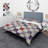 Grey And Blue Patchwork Polyester Abstract Duvet Cover-66698808