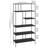 Level 72'' H 5-Tier Steel Etagere Bookcase with Asymmetric Shelving-793395886-688659785