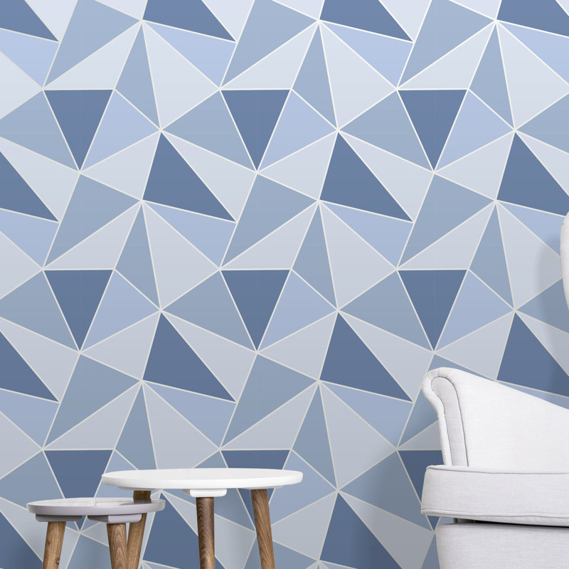Addisyn 10m x 53cm Semi-Gloss Wallpaper Roll, Blue
