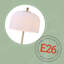 Lampe de bureau Camille moderne avec base de chargement sans fil, fer, blanc