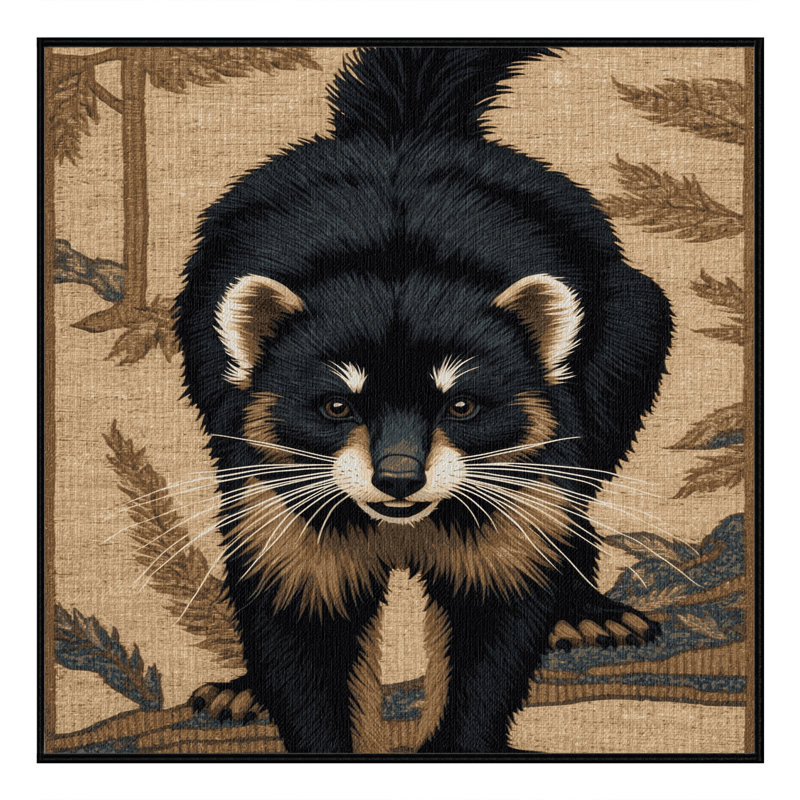  Tapis lavable Binturong, Carré 4 pi