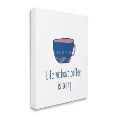 Art mural sur toile, "La vie sans café"