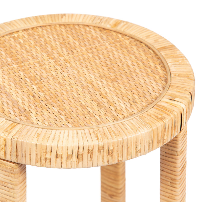 Rafina Coastal Tiered Round Rattan Drink Table