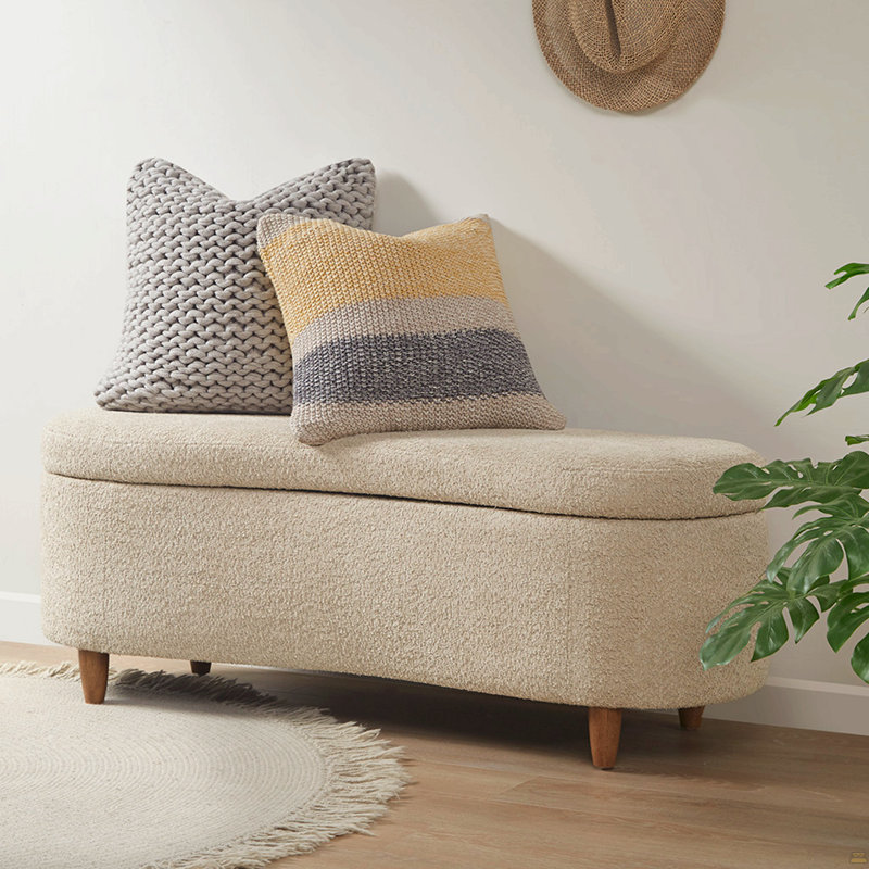 Banc de rangement Boucle Taupe, Taupe