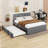 Gosdantin Teddy Fleece Upholstered Platform Bed with Trundle-449317960-449317963