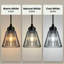 9.5 cm H Cone Glass Lamp Shade in Silver