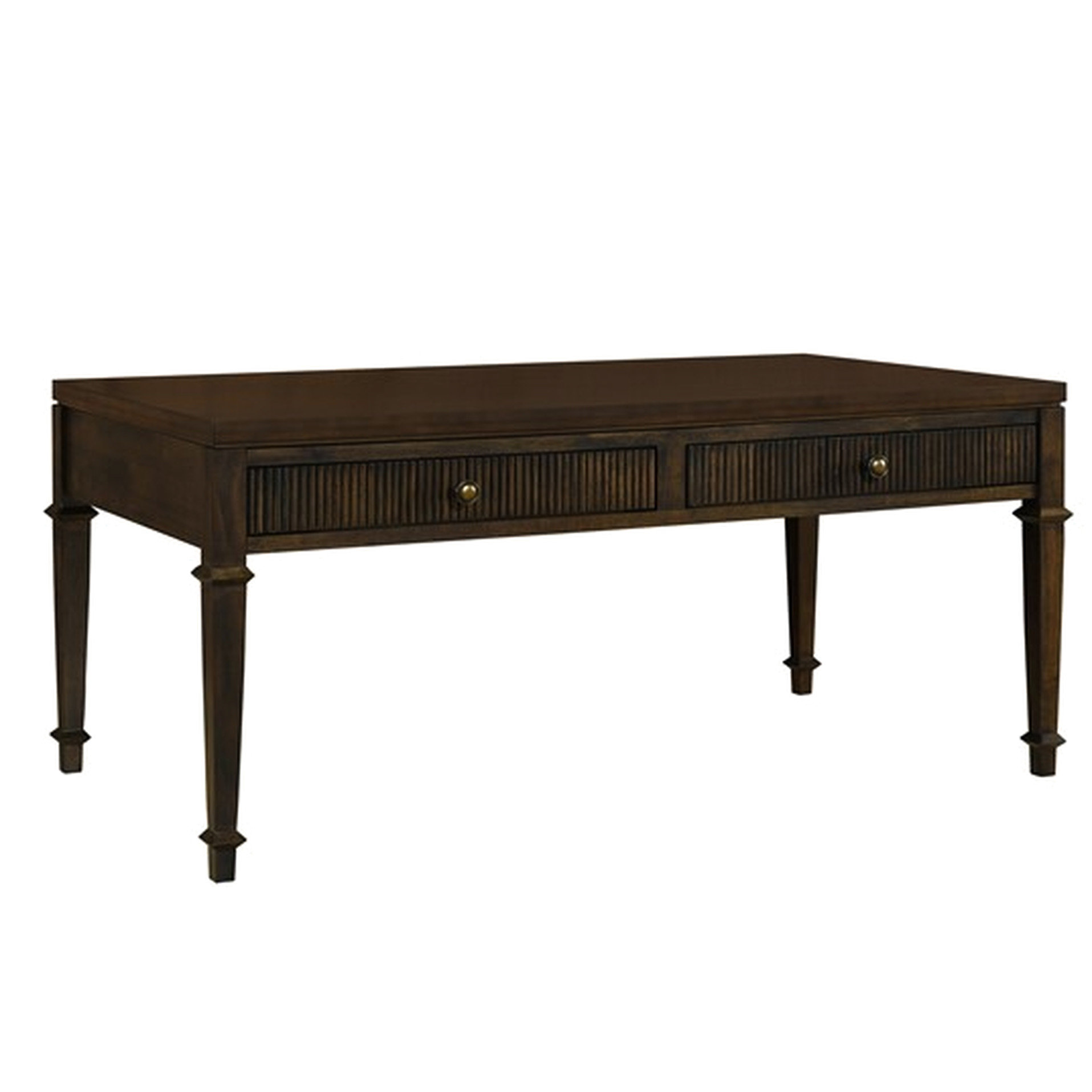 Lark Manor™ Brown Coffee Table With Textured Drawer Faces And Assembly ...