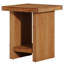 Table de bout carrée en bois massif, table d'appoint rustique à 2 niveaux pour le salon, brun, 2 pièces-1408661184