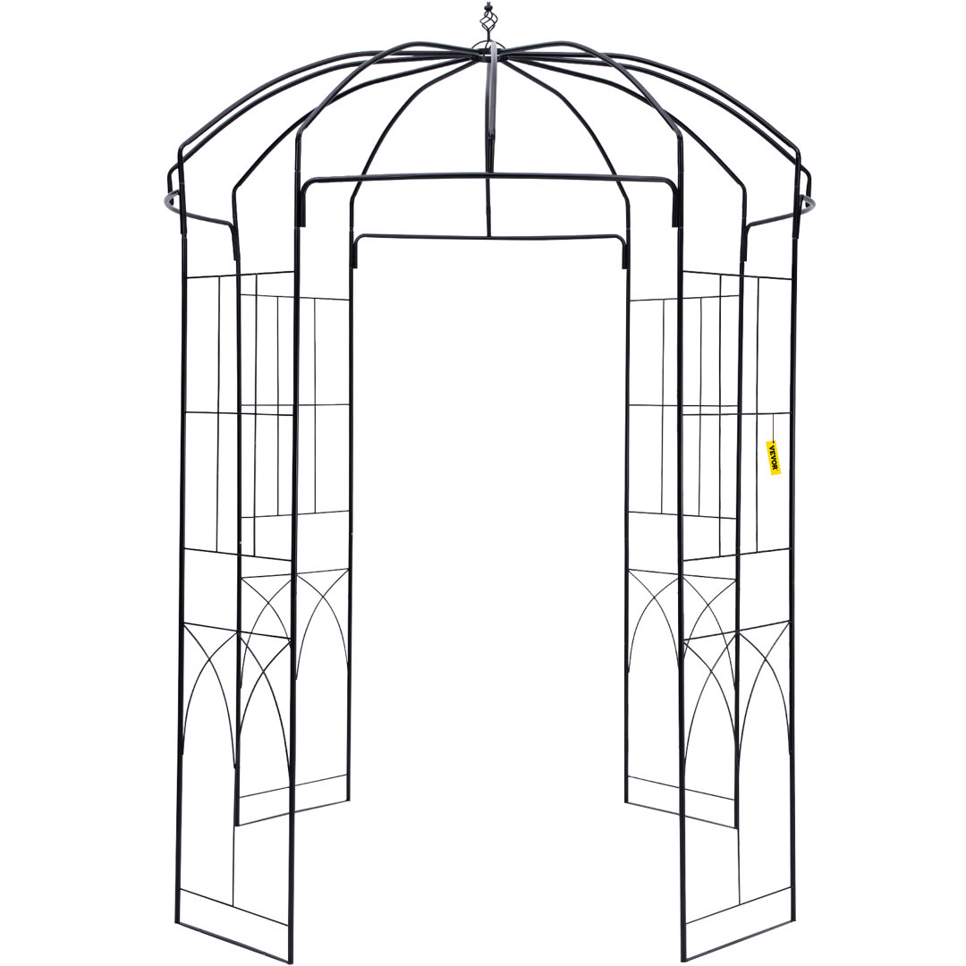 VEVOR Birdcage Shape Garden Arbor, Heavy Duty Wrought Iron Arbor