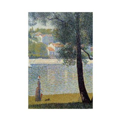 The Seine At Courbevoie, 1885 by Georges Seurat - Wrapped Canvas Print