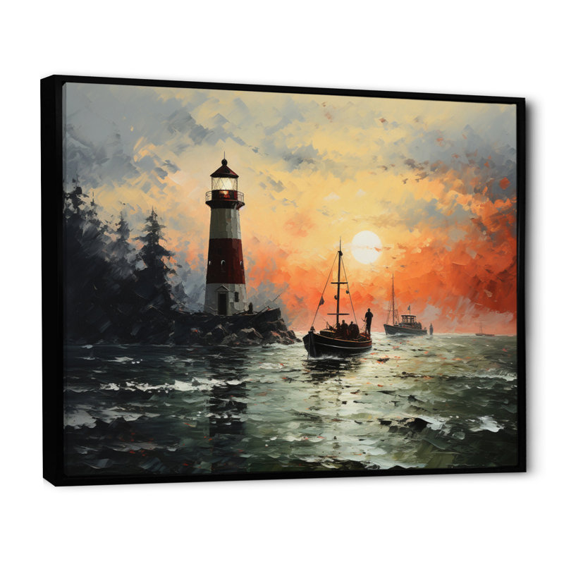 Port Pointillism - impression, H 12 po x l 20 po, Cadre flottant noir