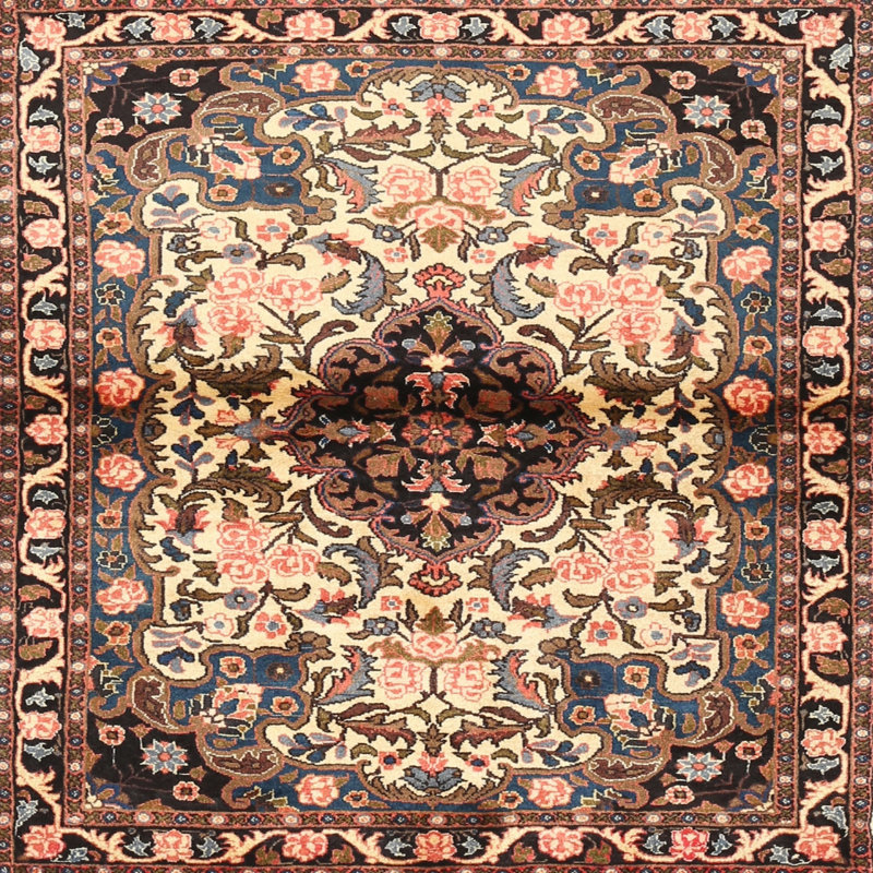Tapis beige Tayyibah, Carré 8 pi