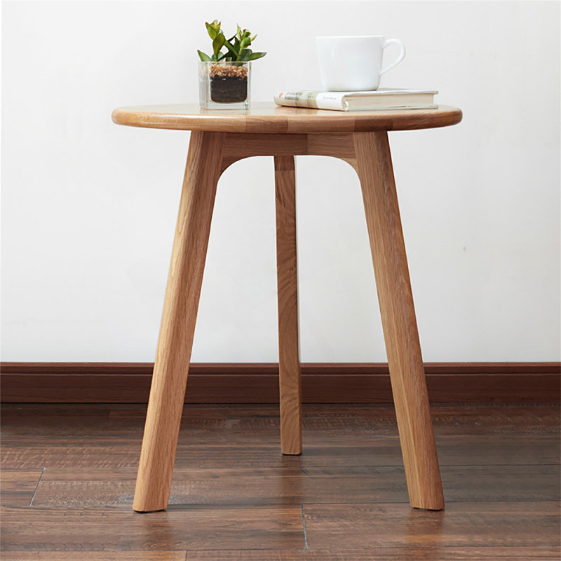 Table de bout ronde, Naturel