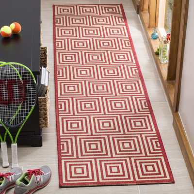 Tapis d'intérieur / extérieur à motif géométrique Linden 100 Performance
