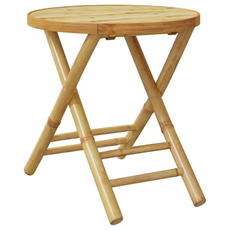 Table de patio pliante en bambou Bay Isle Home ™, H 17,7 po x L 17,7 po x l 17,7 po