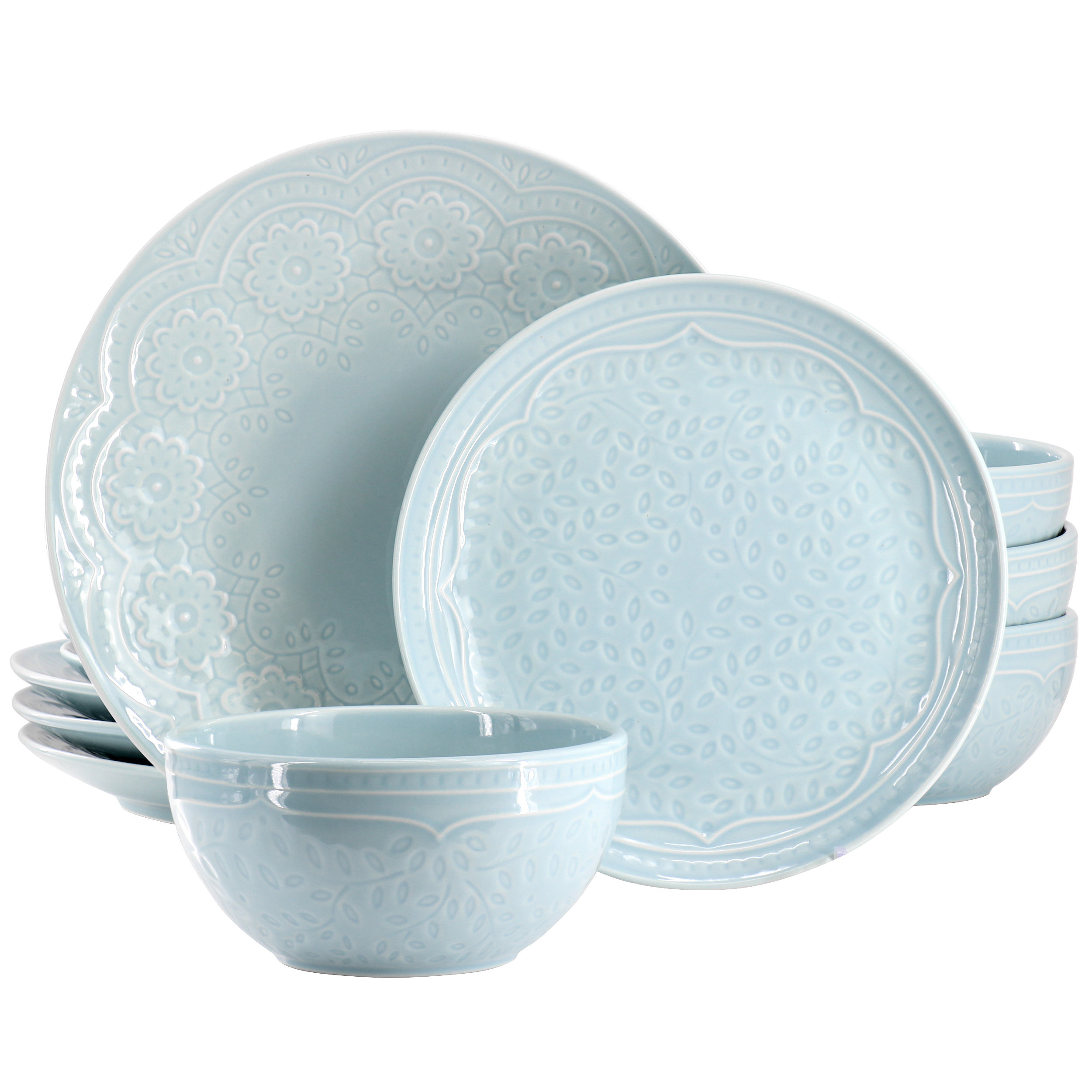 Gibson Alemany Stoneware Dinnerware Set Service for 4 Wayfair