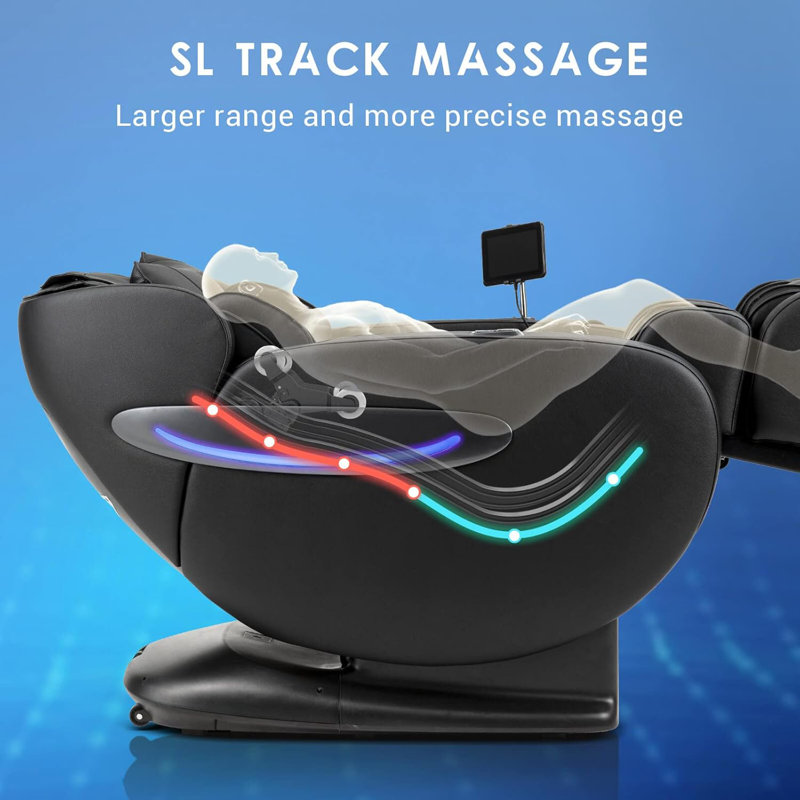 2025 3D Massage Chair Full Body - SL Track Zero Gravity Massage Chair Recliner with Calf and Foot Rollers, AI Voice Control, LCD Screen, Quick Access Buttons