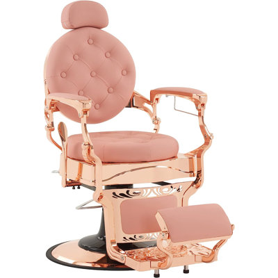 Heavy Duty Metal Barber Chair Hydraulic Recline Salon Beauty Spa Chair by Inbox Zero