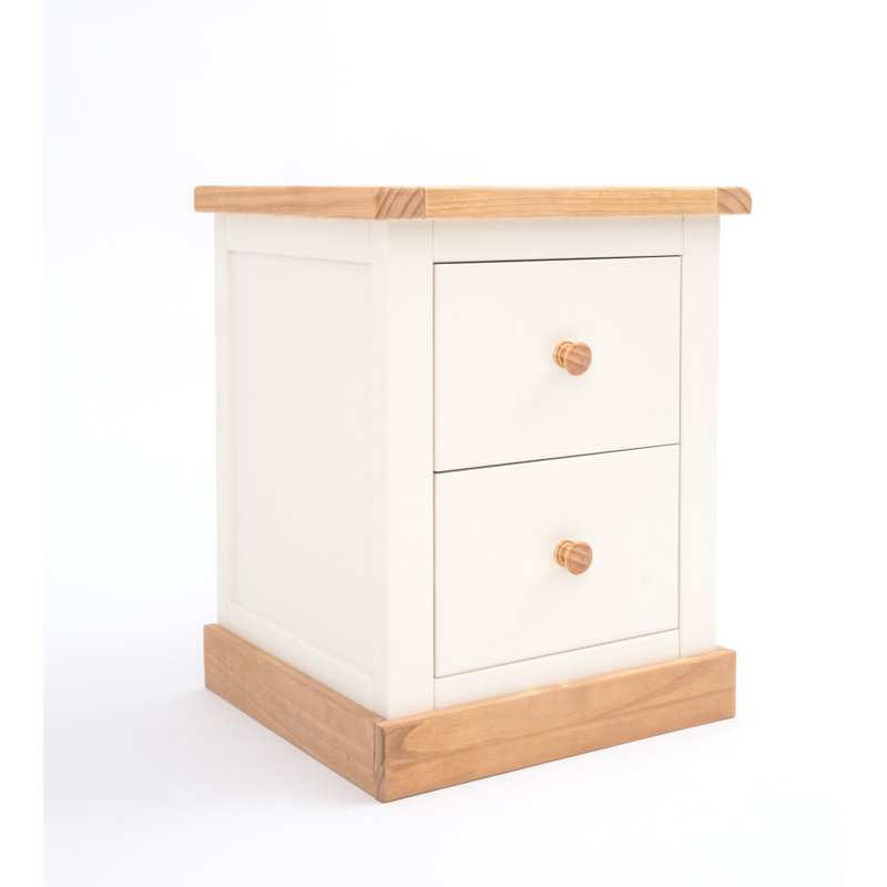45 cm W Bedside Table, Off-White