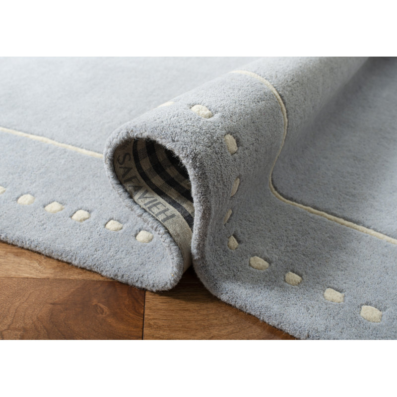 Cruz Hand Tufted Wool Solid Color Rug, Round 3'