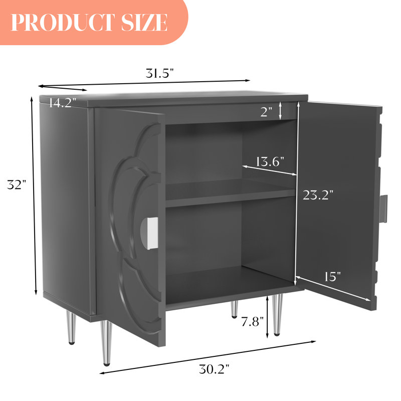 Accent Cabinet, Dark Gray